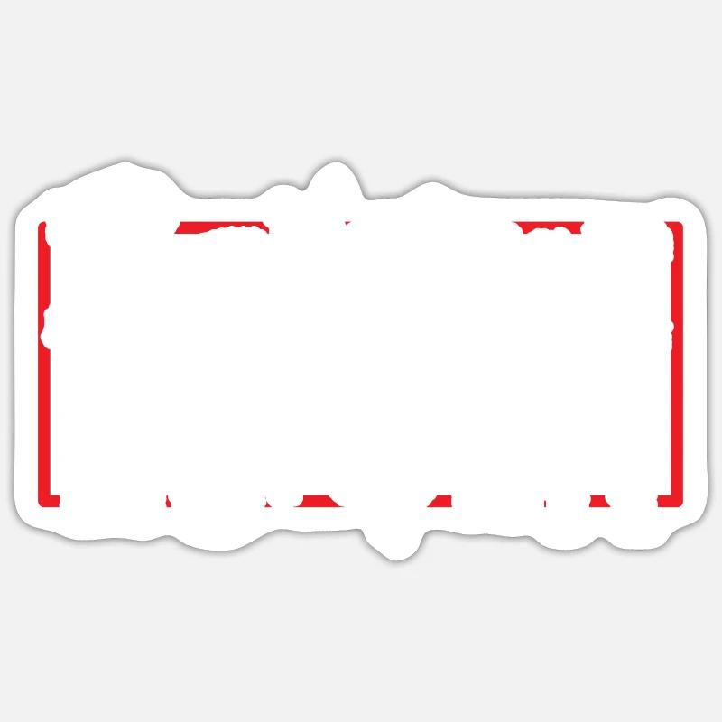 Zombie Jäger - Sticker Größe S (10 x 10 cm) - Mattweiß