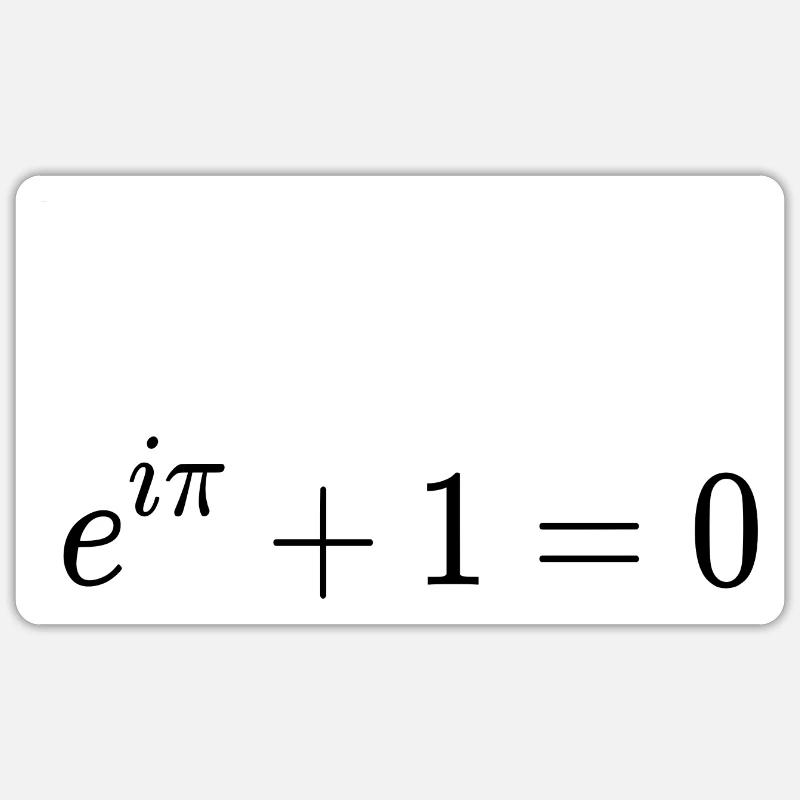 Identité d'Euler - Sticker taille S (10 x 10 cm) - blanc mat
