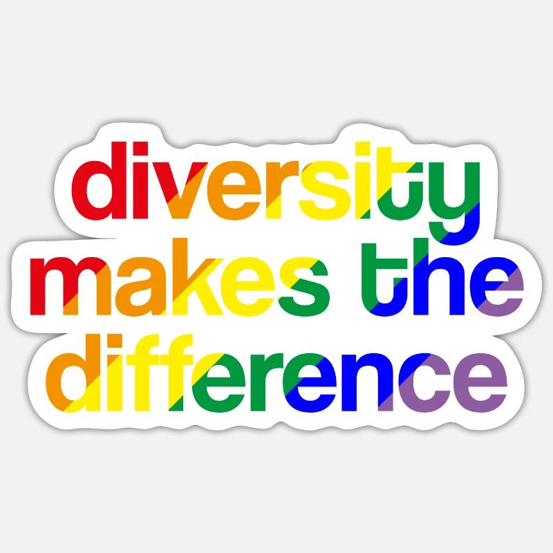 diversity makes the difference Sticker Größe S (10 x 10 cm)