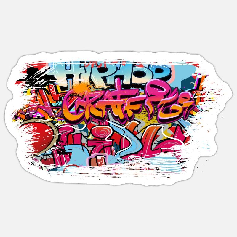 Graffiti - Sticker Größe S (10 x 10 cm) - Mattweiß