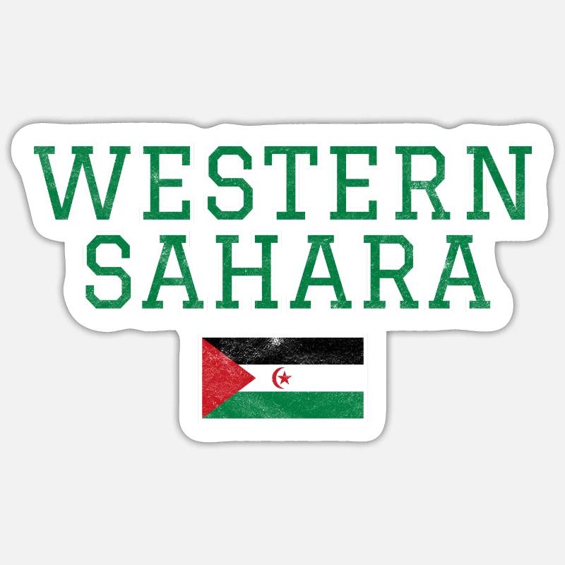 Westsahara - Sticker Größe S (10 x 10 cm) - Mattweiß