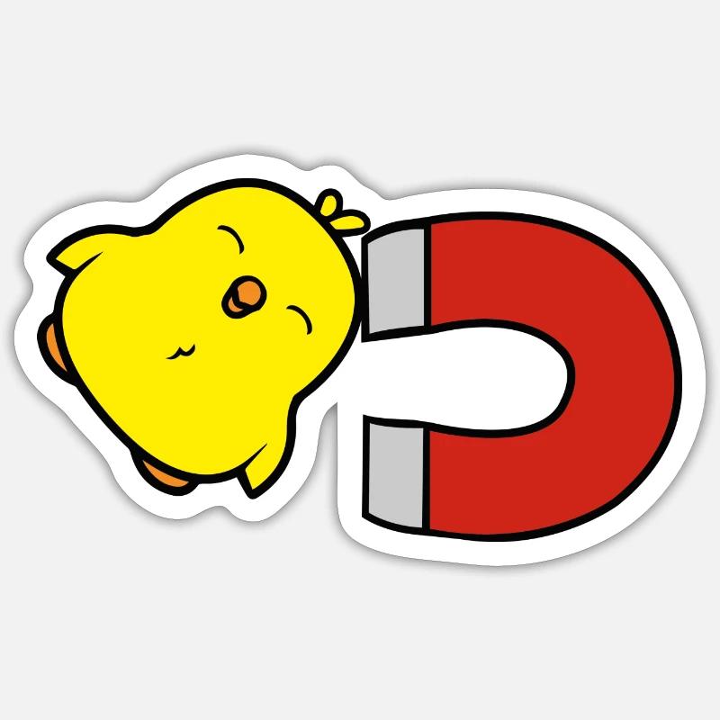 Chick Magnet - Sticker size S (10 x 10 cm) - white matte
