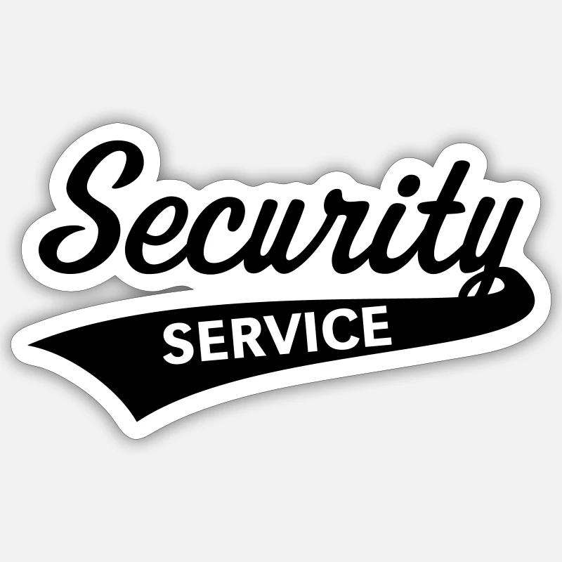Service de sécurité (Sécurité / Équipe) Sticker taille S (10 x 10 cm)