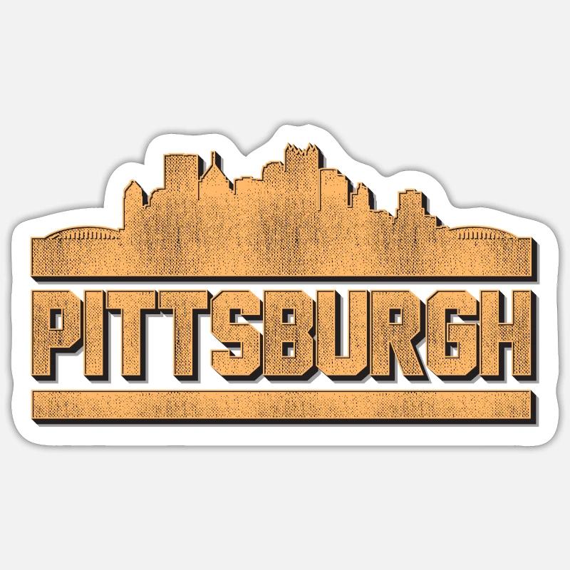 Pittsburgh - Sticker size S (10 x 10 cm) - white matte