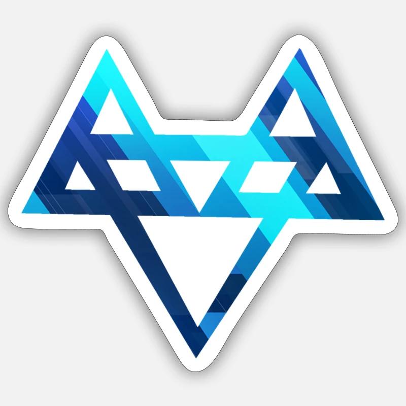 Neffex 3D Blue Logo 1 Sticker size S (10 x 10 cm)