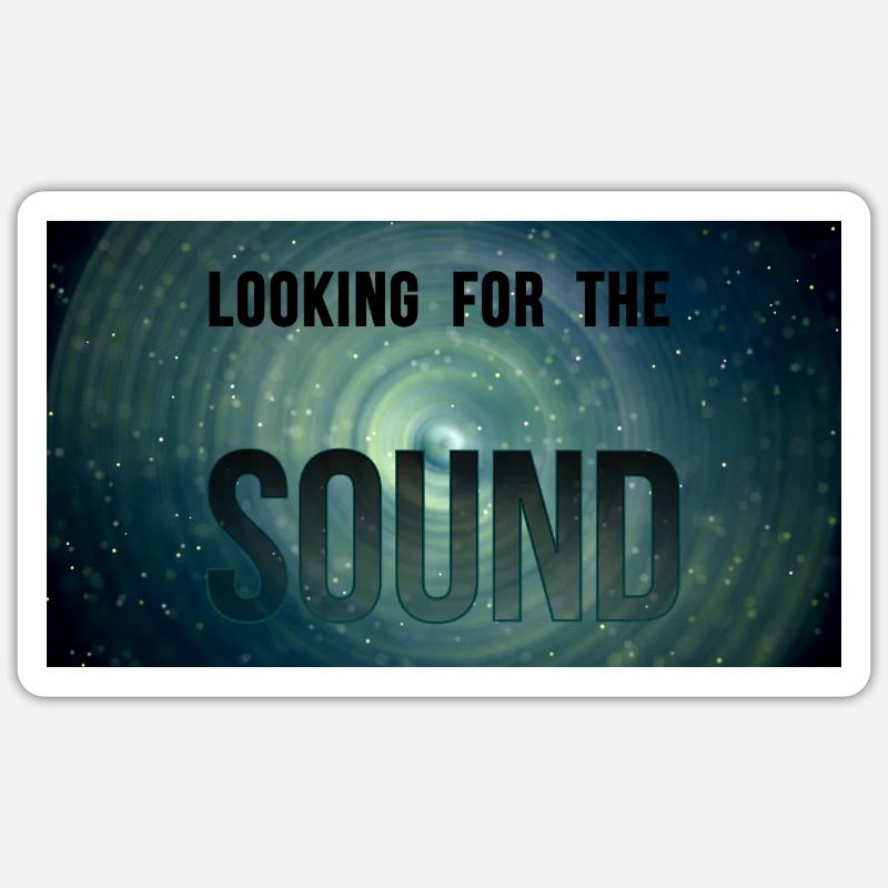 LOOKINGFORTHESOUND 2 - Sticker Größe S (10 x 10 cm) - Mattweiß