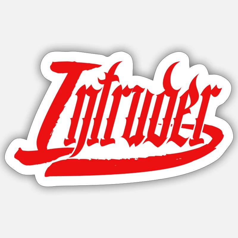 intruder hacker eindringling clan sticker computer - Sticker Größe S (10 x 10 cm) - Mattweiß