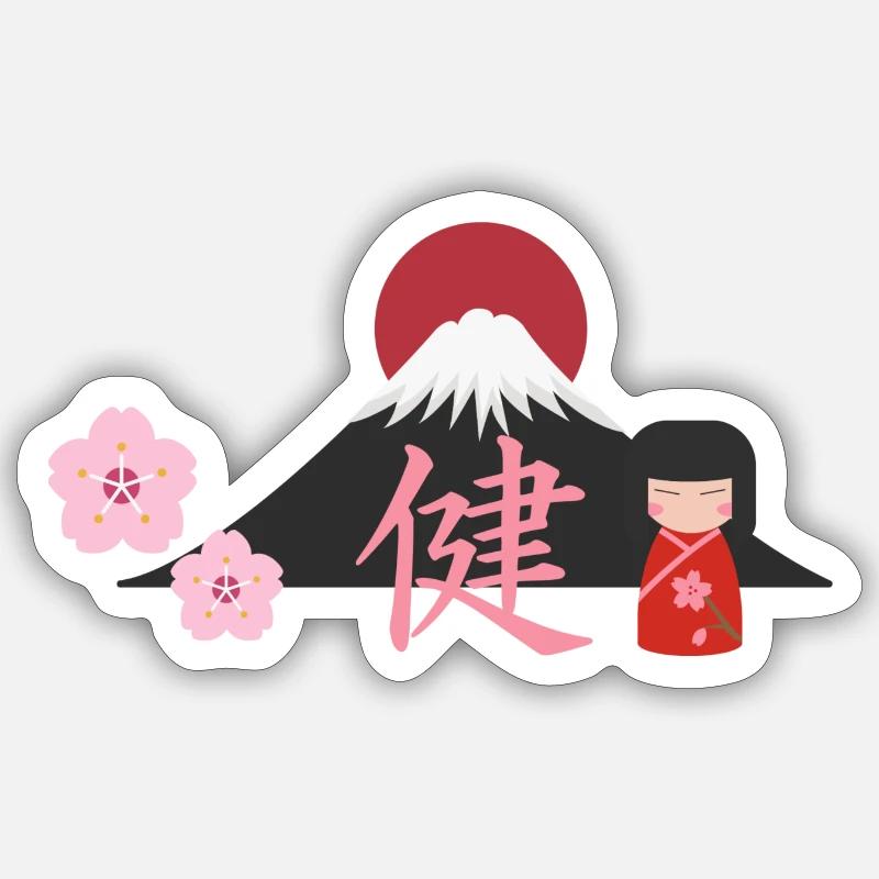Japan Style - Sticker Größe S (10 x 10 cm) - Mattweiß