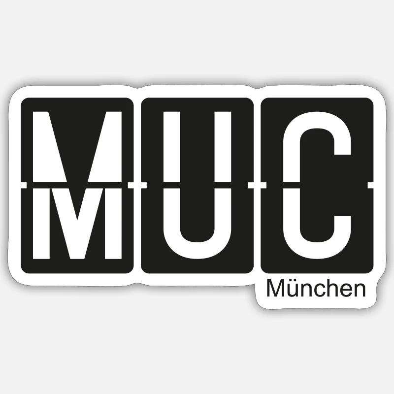Munich - Sticker taille S (10 x 10 cm) - blanc mat
