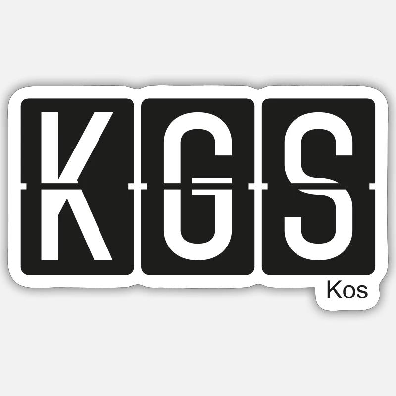 Kos - Sticker size S (10 x 10 cm) - white matte
