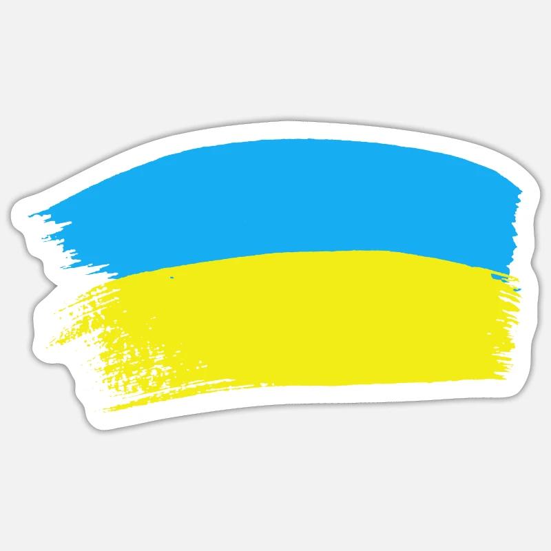 I support Ukraine - Sticker size S (10 x 10 cm) - white matte