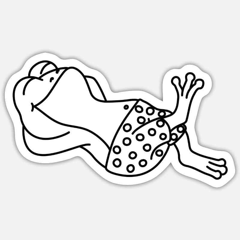 Frog - Sticker size S (10 x 10 cm) - white matte