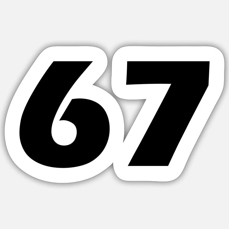 67 - Sticker taille S (10 x 10 cm) - blanc mat