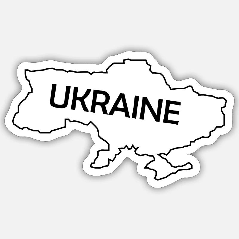 Ukraine Outline Sticker size S (10 x 10 cm)
