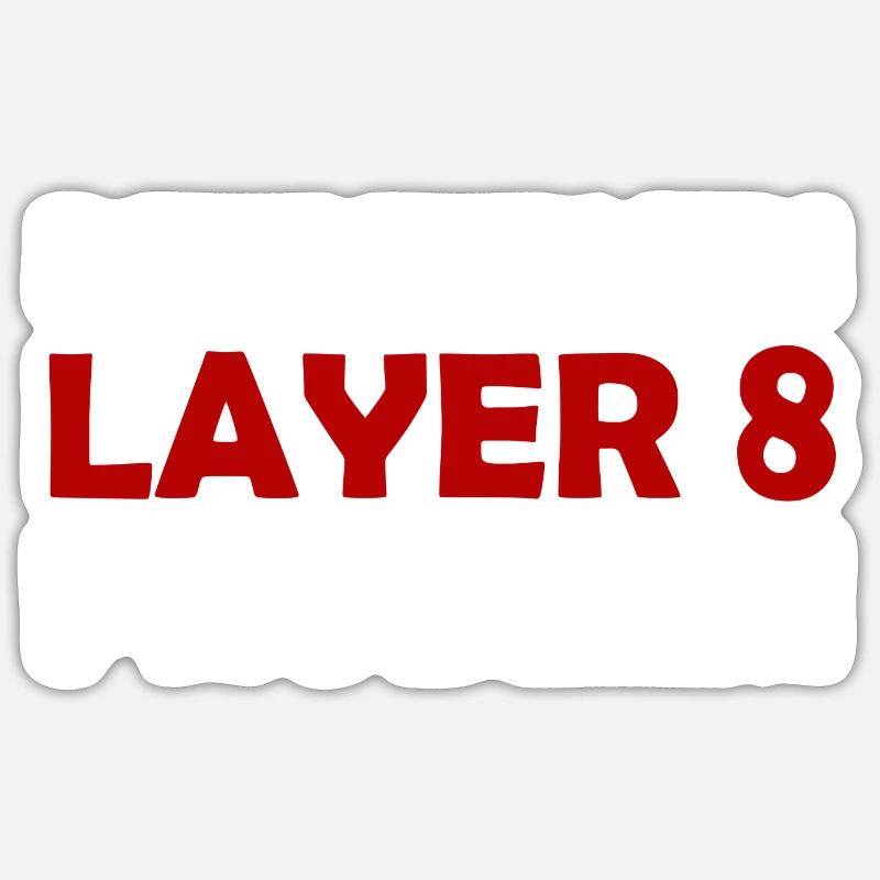 Definitiv Ein Layer 8 Problem IT Support Admin Sticker Größe S (10 x 10 cm)