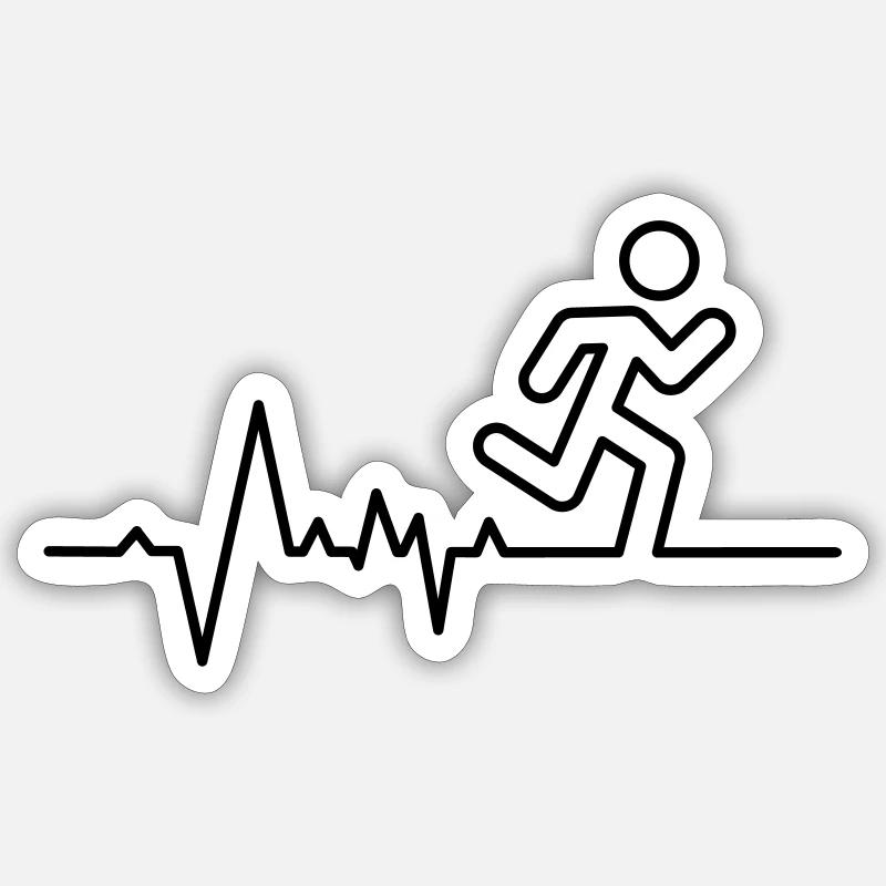Lauf-, Triathlon- oder Marathonsportwettbewerb. Sticker Größe S (10 x 10 cm)