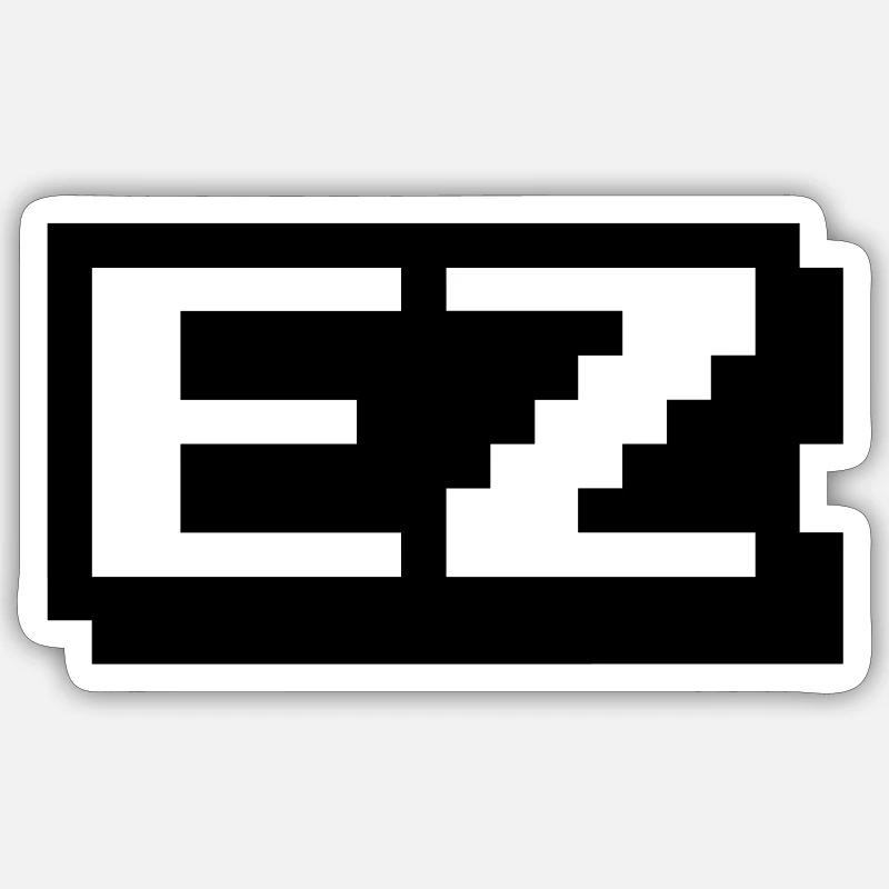 Jeu EZ Simple - Sticker taille S (10 x 10 cm) - blanc mat