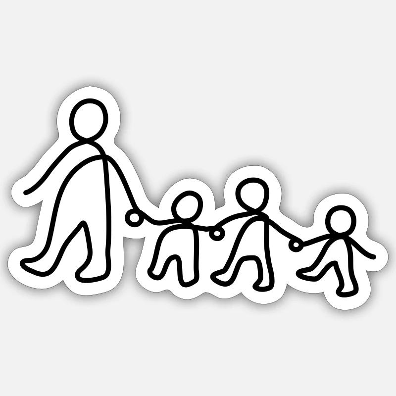 Brigitte // Lineart - Sticker size S (10 x 10 cm) - white matte