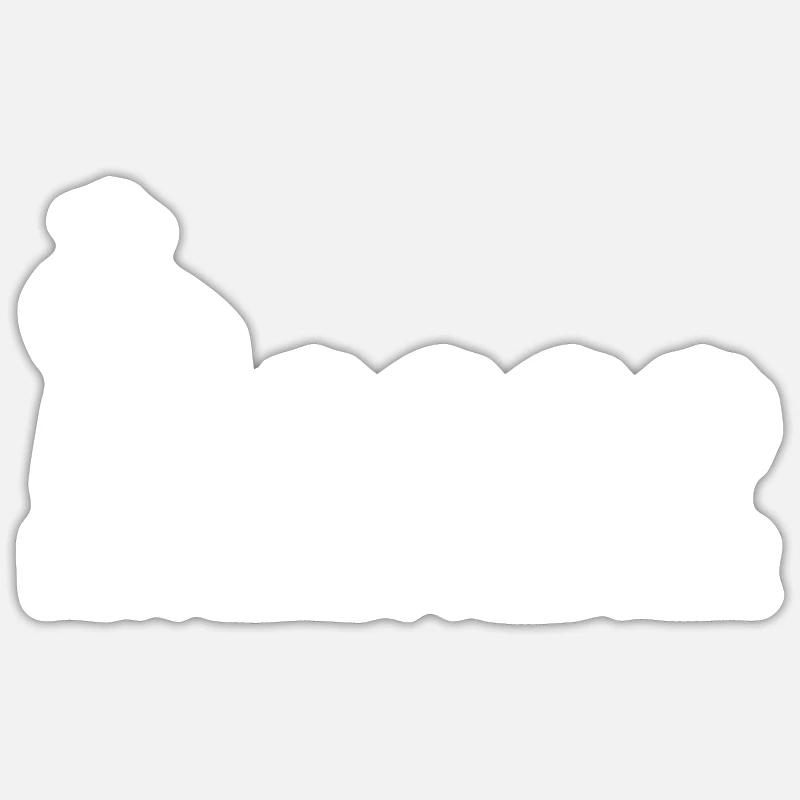 Schafe Hirte Follower Geschenk Schäfer Schafbock - Sticker Größe S (10 x 10 cm) - Mattweiß