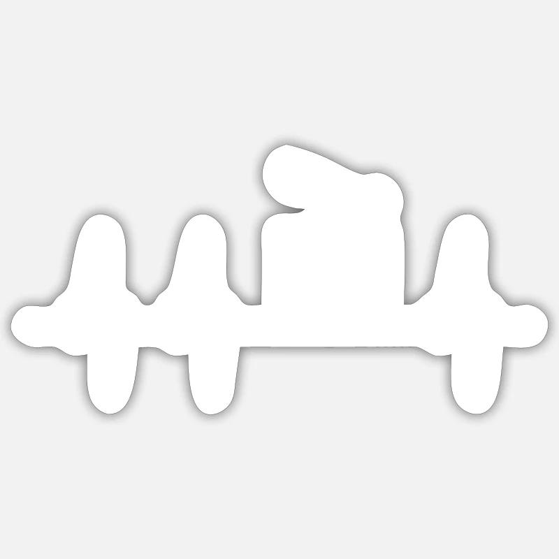 Diskuswerfen Herzschlag Diskus Sticker Größe S (10 x 10 cm)