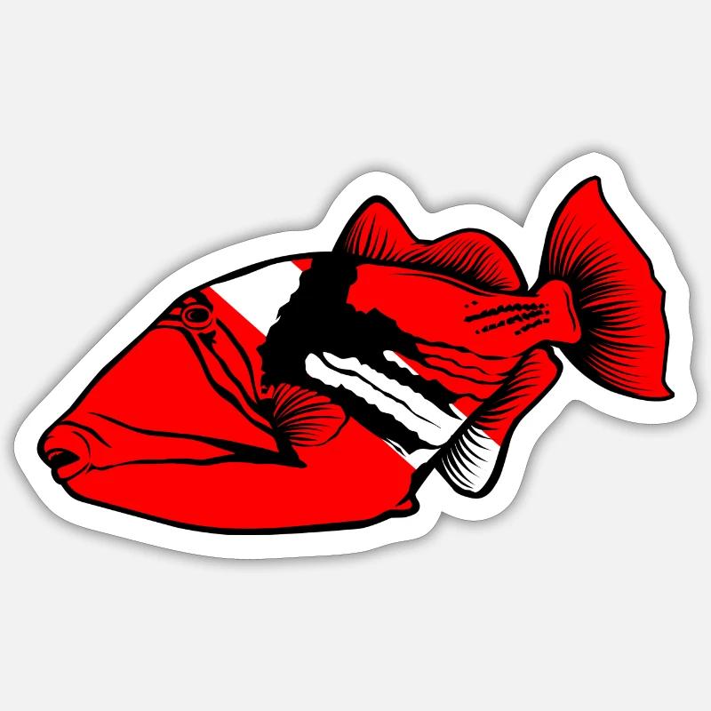 Triggerfish by Scuba.Style Sticker size S (10 x 10 cm)