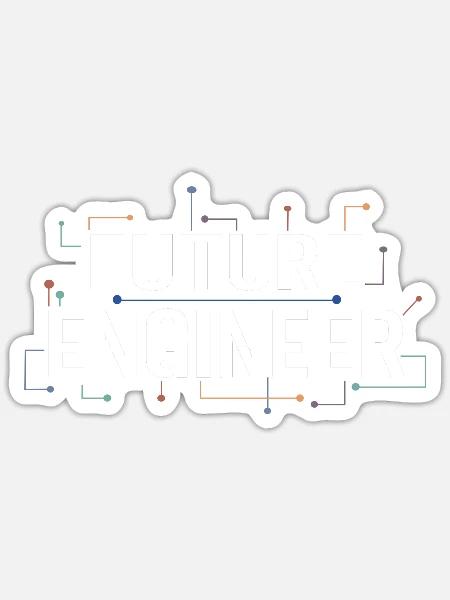 Electrical Engineering Shirt Circuit Kids Future - Sticker Größe S (10 x 10 cm) - Mattweiß
