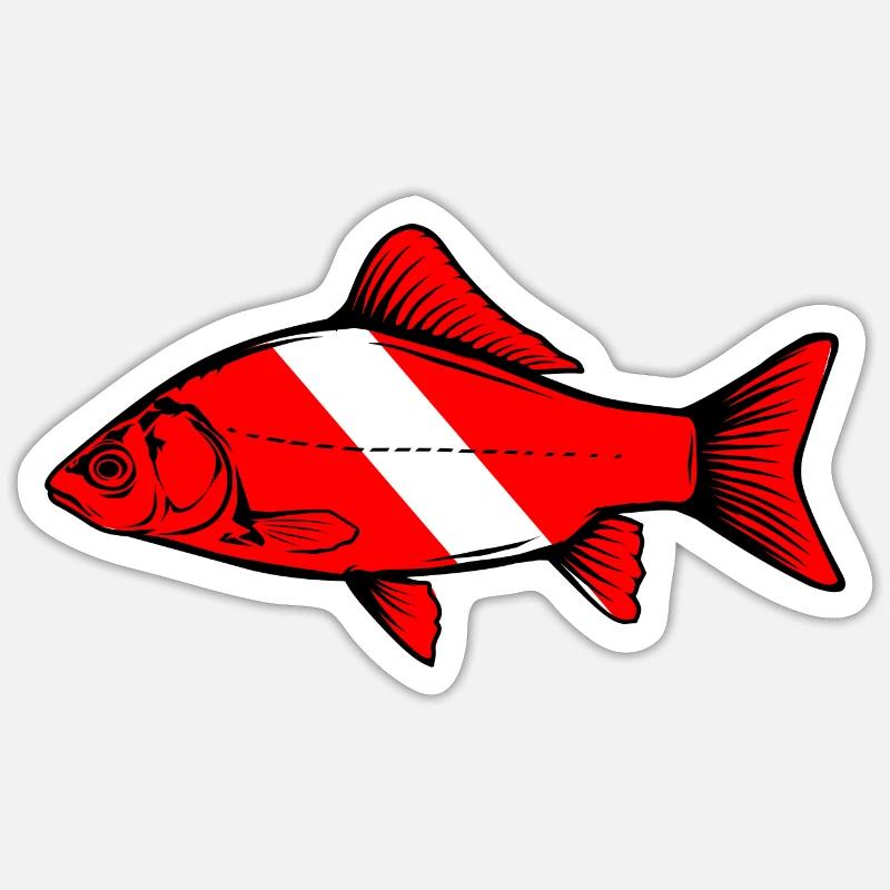 Carp par Scuba.Style Sticker taille S (10 x 10 cm)
