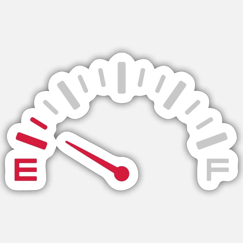 Tank Empty Display Sticker size S (10 x 10 cm)