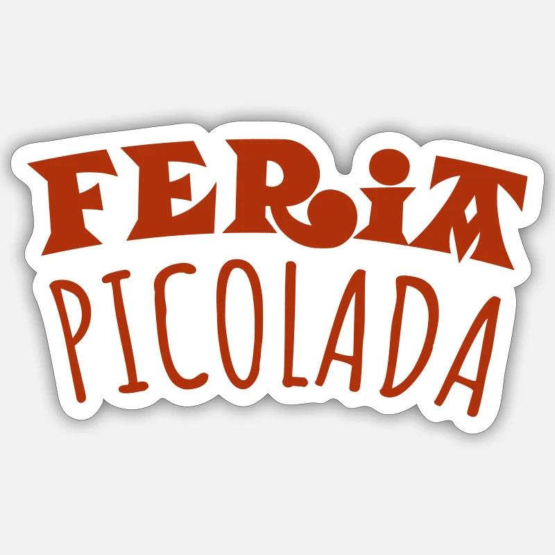Feria picolada alcool - Sticker taille S (10 x 10 cm) - blanc mat