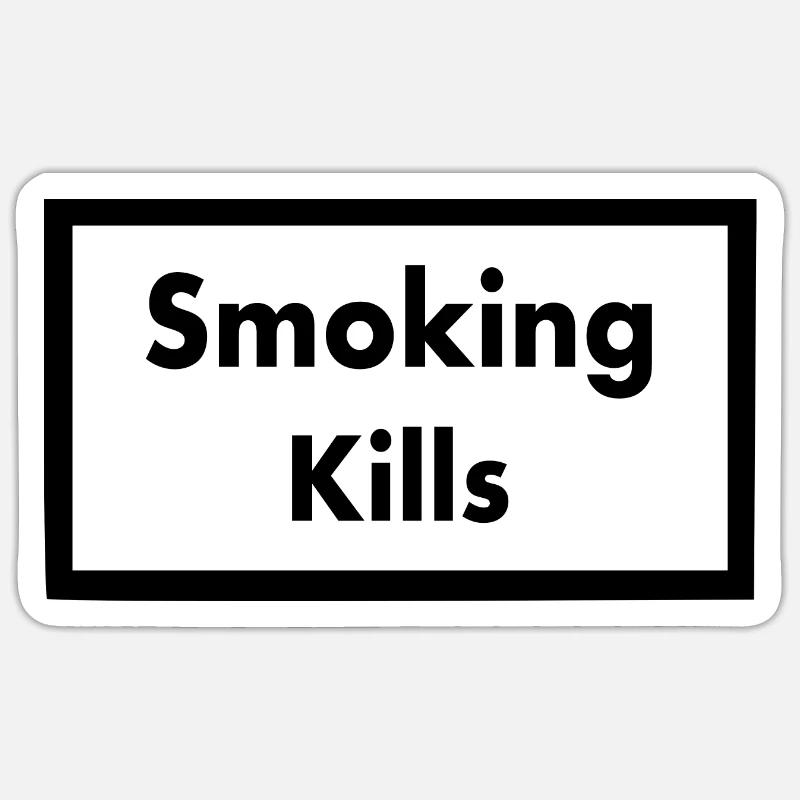 Smoking kills - Sticker size S (10 x 10 cm) - white matte
