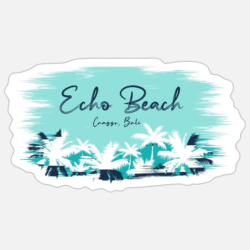 Echo Beach Bali - Sticker size S (10 x 10 cm) - white matte