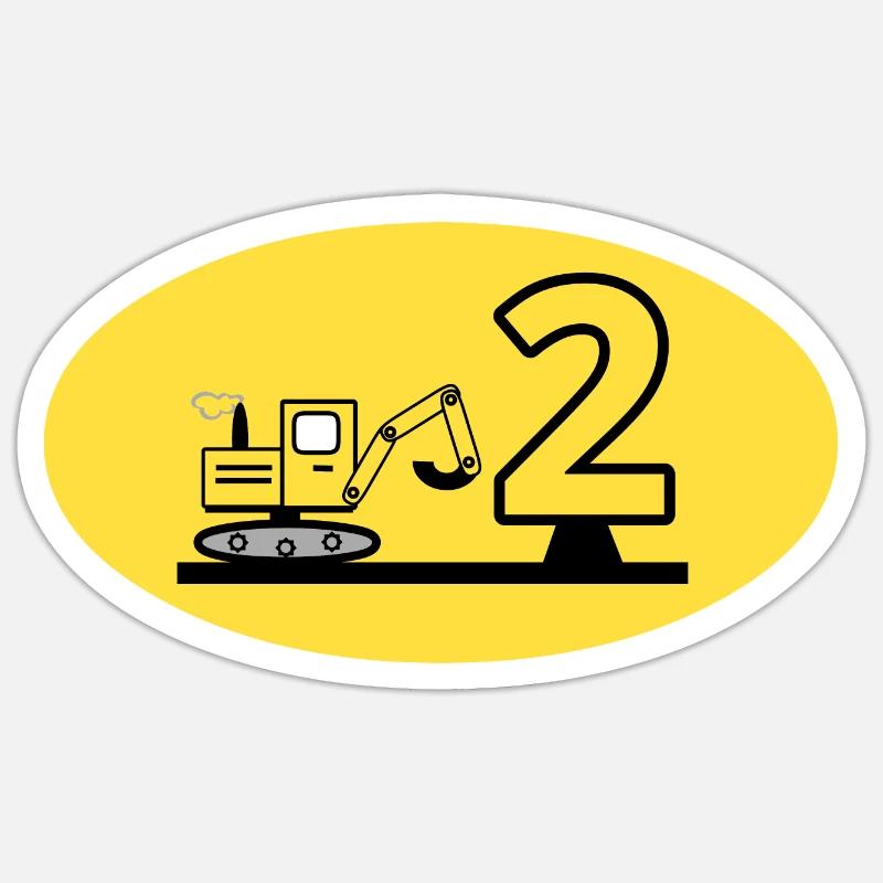 Bagger Sticker Größe S (10 x 10 cm)