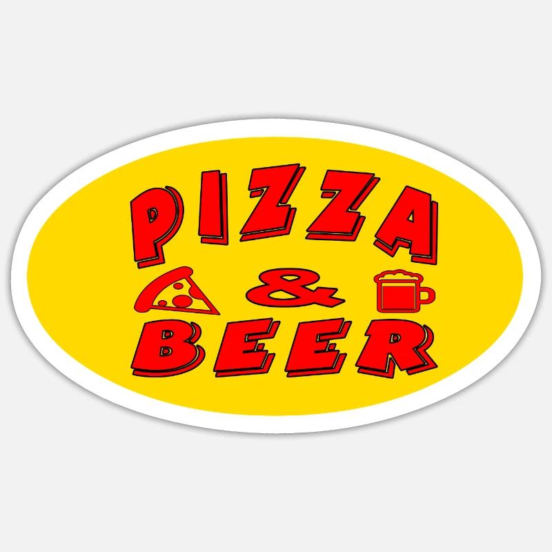 Pizza - Sticker size S (10 x 10 cm) - white matte