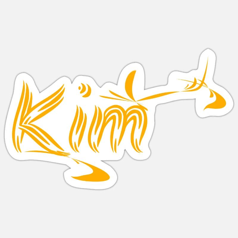 Gift idea Kim - Sticker size S (10 x 10 cm) - white matte