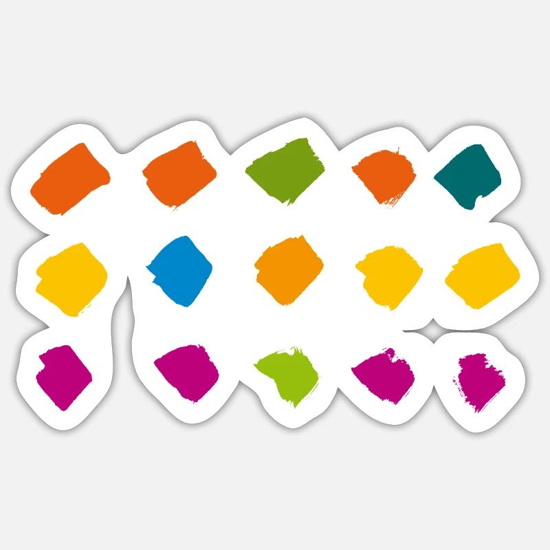 Farbe - Sticker Größe S (10 x 10 cm) - Mattweiß