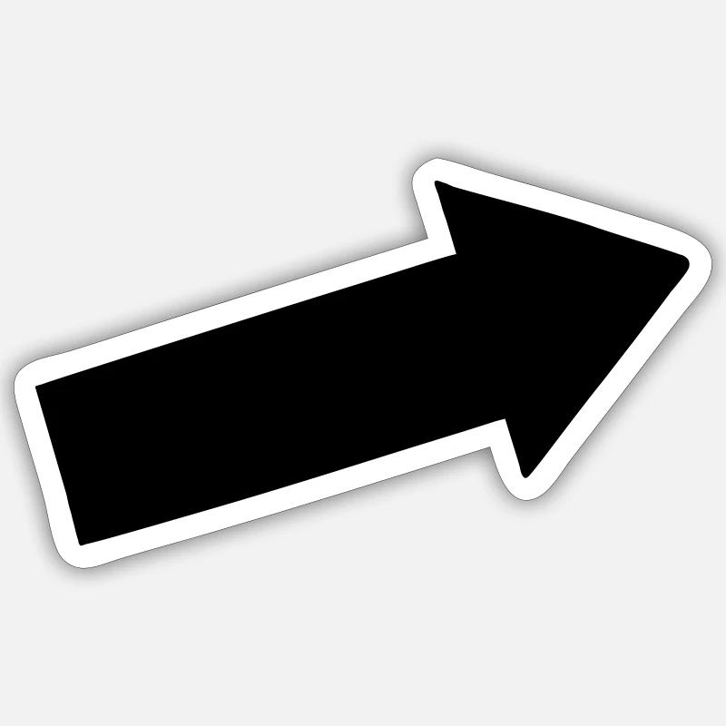 Symbole de flèche 2 - Sticker taille S (10 x 10 cm) - blanc mat