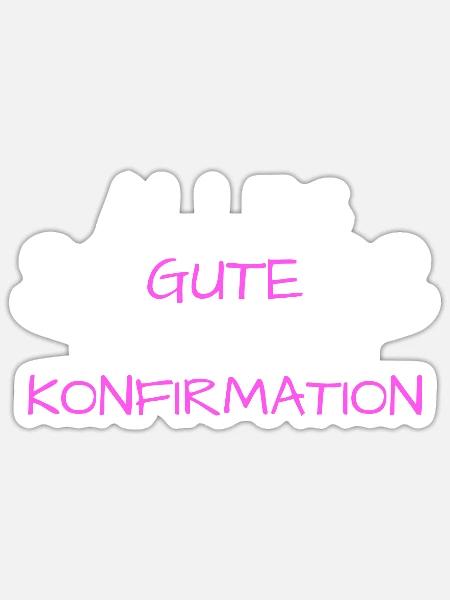 Alles Gute zur Konfirmation Konfirmand - Sticker Größe S (10 x 10 cm) - Mattweiß