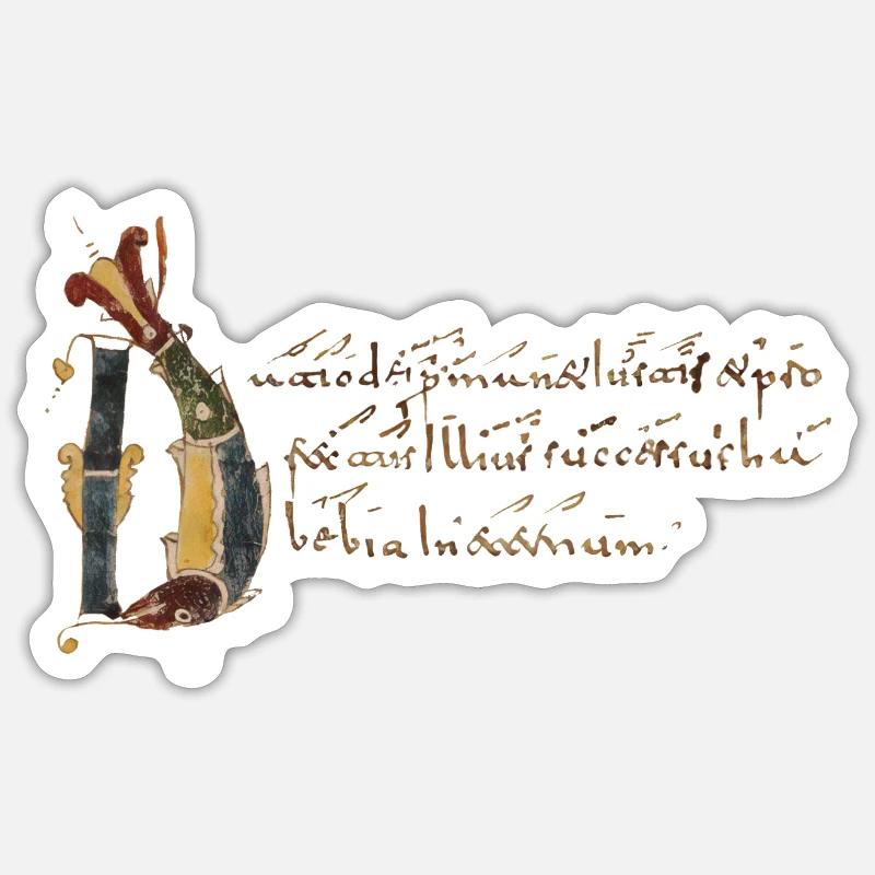 Notation mozarabe (Hispanique wisigothique) - Sticker taille S (10 x 10 cm) - blanc mat