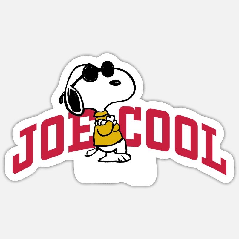 Peanuts Snoopy Joe Cool Occhiali da Sole - Sticker formato S (10 x 10 cm) - bianco opaco