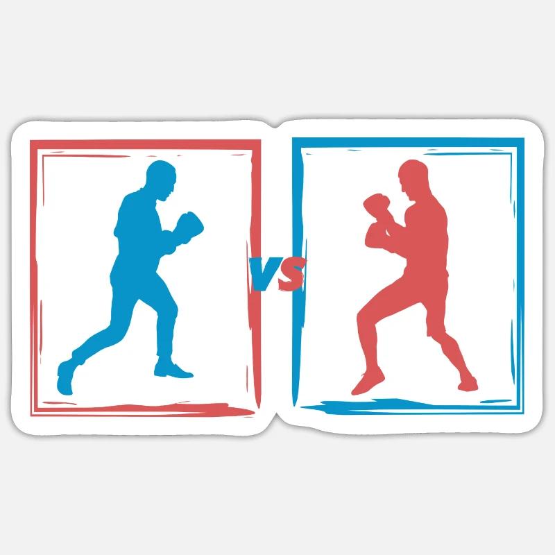 Boxkampf - Boxer Geschenkidee Sticker Größe S (10 x 10 cm)
