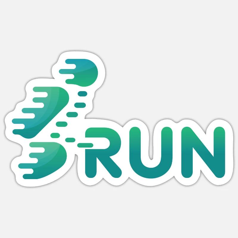 Run Sticker size S (10 x 10 cm)