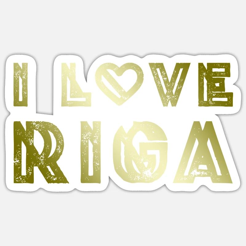 J’aime Riga Sticker taille S (10 x 10 cm)