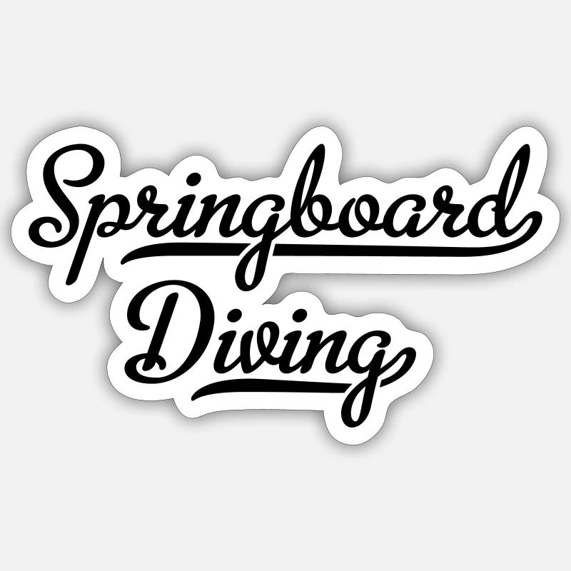 Turmspringen - Sticker Größe S (10 x 10 cm) - Mattweiß