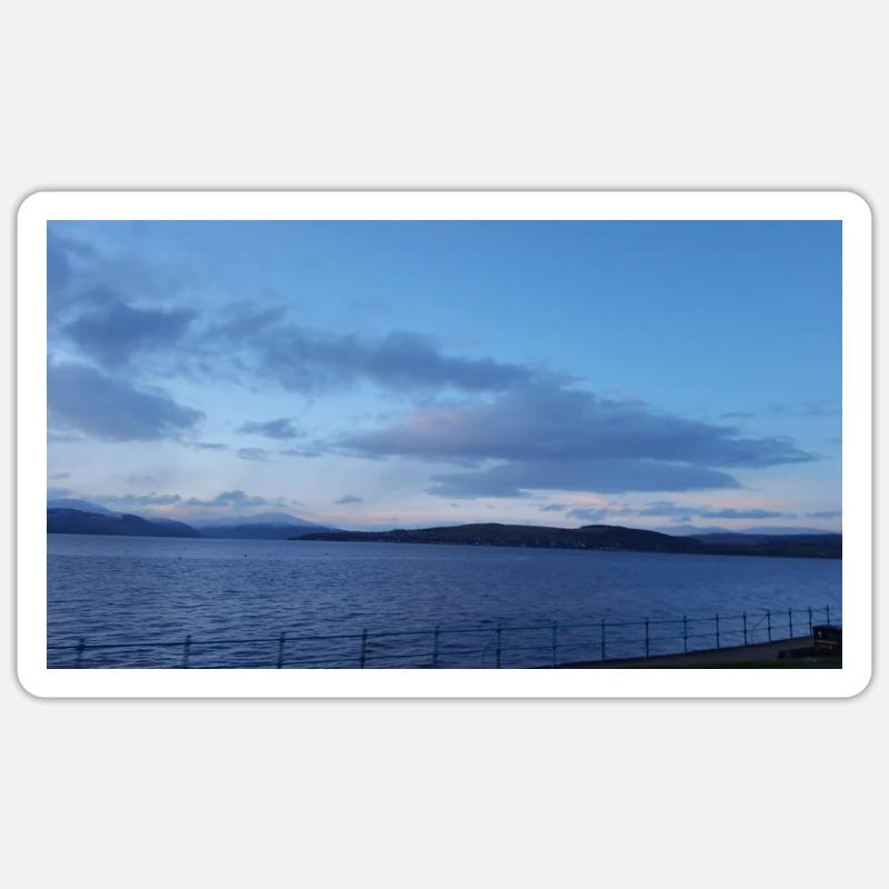 Evening Sky - Sticker size S (10 x 10 cm) - white matte