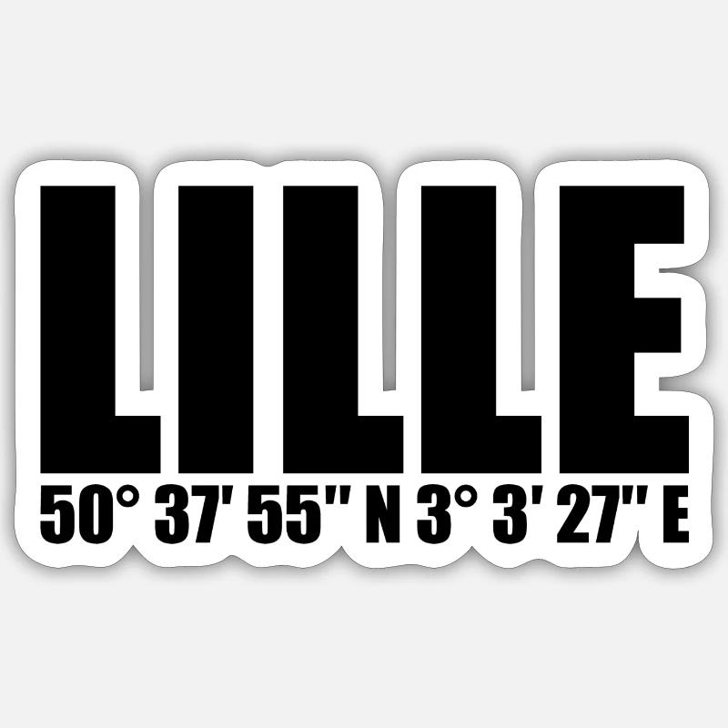 Lille Coordinates Sticker size S (10 x 10 cm)