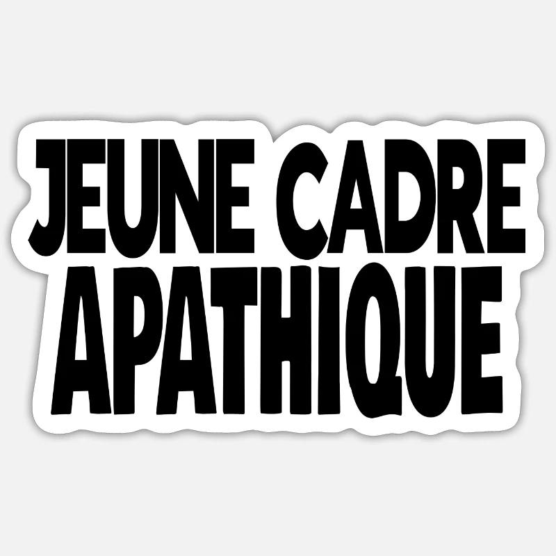 jeune cadre apathique - Sticker taille S (10 x 10 cm) - blanc mat