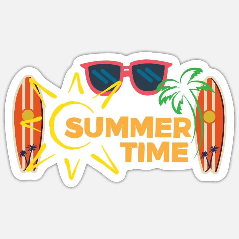SUMMER TIME Sticker taille S (10 x 10 cm)