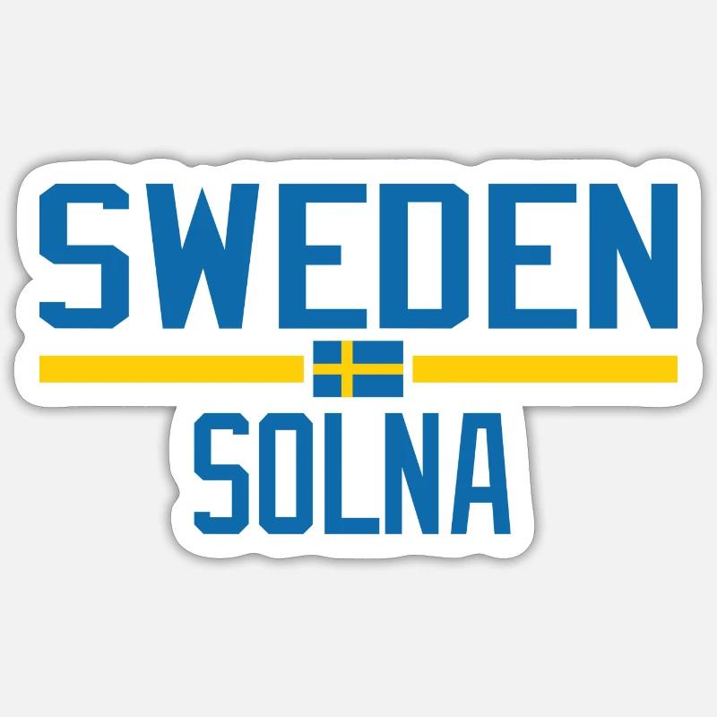 Sweden Solna - Sticker size S (10 x 10 cm) - white matte
