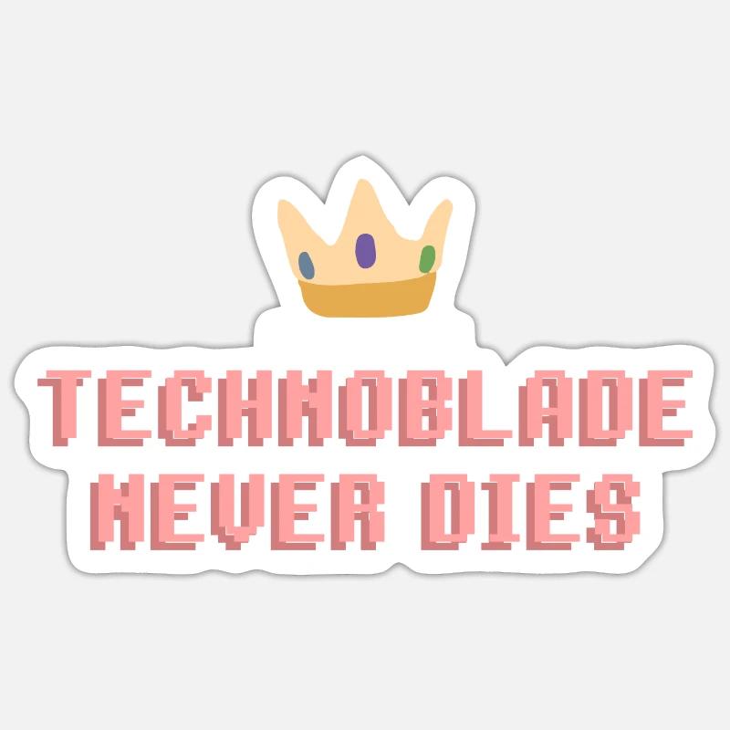 Technoblade Never Dies - Sticker size S (10 x 10 cm) - white matte