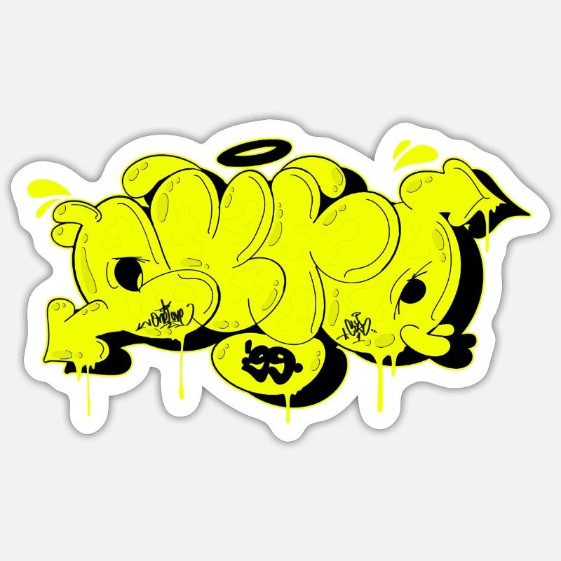 Cyrograff Nr. 8 - Sticker Größe S (10 x 10 cm) - Mattweiß